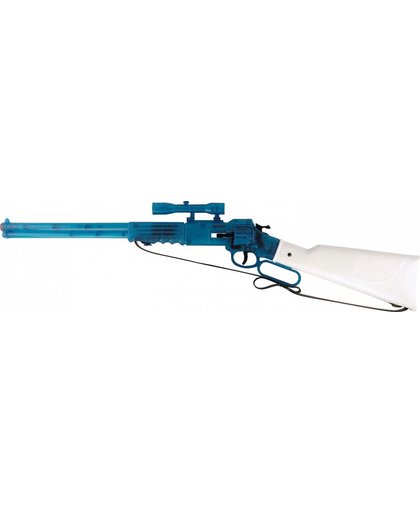 Johntoy klappertjesgeweer Arizona Rifle 64 cm blauw