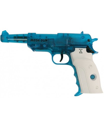 Johntoy klappertjespistool mega gun 24 cm blauw