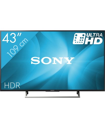 Sony KD-43XE7004 LED TV 109,2 cm (43") 4K Ultra HD Smart TV Wi-Fi Zwart