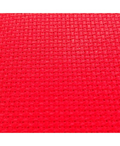 100 x 130 cm Rode borduurstof 14 count - 5,4 kruisjes per cm rode borduurstramien kerst borduurproject helder rode aida stof