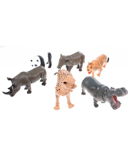 Toi Toys speelset wilde dieren 6 delig 12 cm