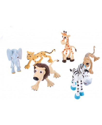 Toi Toys speelset wilde dieren 6 delig 15 cm