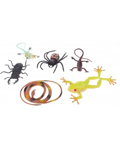 Toi Toys speelset insecten en reptielen 6 delig 20 cm
