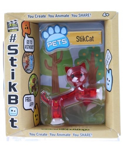 Goliath Stikbot speelfiguur kat rood 6 cm