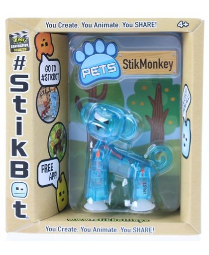 Goliath Stikbot speelfiguur aap blauw 6 cm