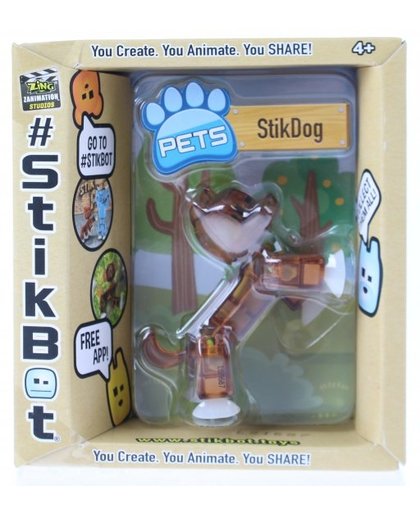 Goliath Stikbot speelfiguur hond bruin 6 cm