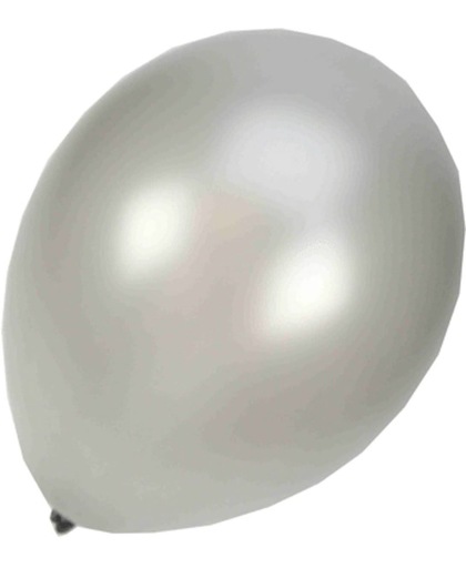 50 metallic ballonnen zilver