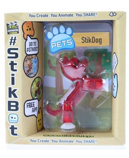 Goliath Stikbot speelfiguur hond rood 6 cm