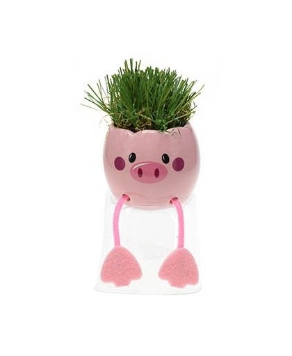 Toi Toys maak jouw eigen haar varken 9.5 cm 3 delig roze