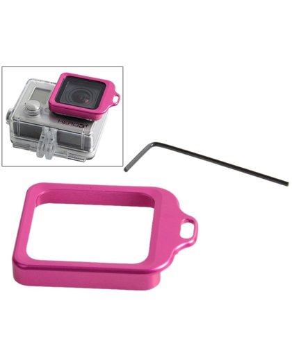 Lens Kit (Aluminum draagriem ringbevestiging & schroevendraaier) voor GoPro HERO 4 / 3+(hard roze)