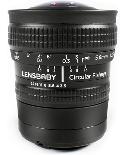 Lensbaby Circular Fisheye 5.8mm f/3.5Lens - geschikt voor alle Samsung systeemcamera's