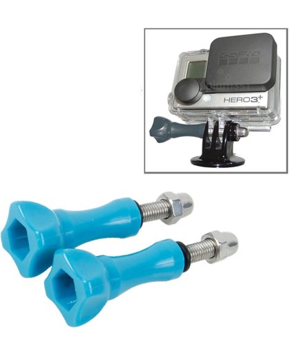 TMC-HR171 Plastic 5.5cm Duim schroeven voor GoPro Hero 4 / 3+ / 3 /2 camera's, pakket van 2 (blauw)