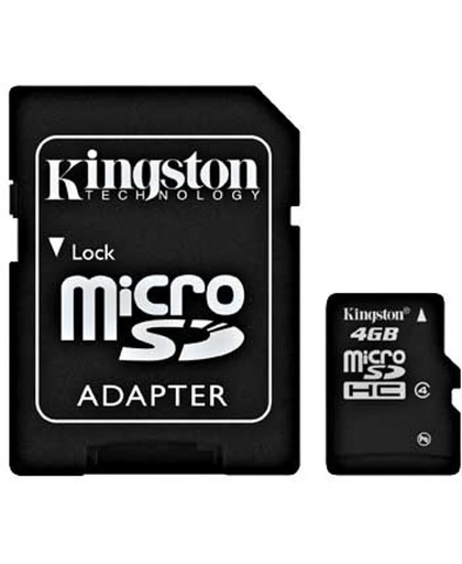 Kingston Technology 4GB microSDHC 4GB MicroSDHC Flash Klasse 4 flashgeheugen