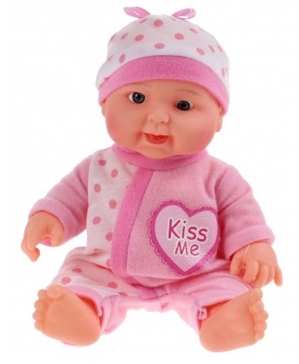 Toi Toys babypop Baby Cute kiss me 22 cm roze
