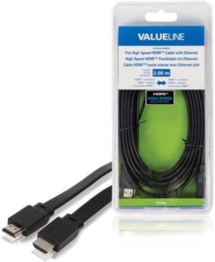 Valueline HDMI, 2m 2m HDMI HDMI Zwart HDMI kabel