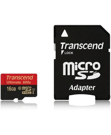 Transcend 16GB Micro SDHC Class 10 UHS-I 600x (Ultimate)