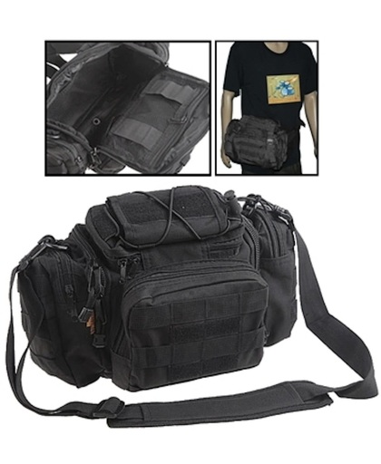Multi-functional Nylon Fabrics Outdoor Military Camera Bag / Waist Bag(zwart)