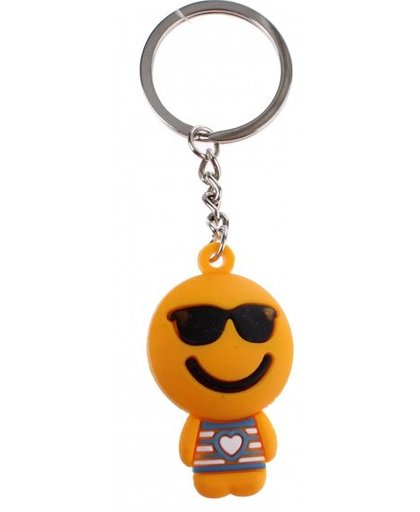 Toi Toys sleutelhanger smiley bril 5 cm