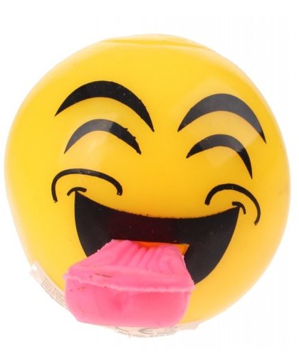 Toi Toys Flashing bal met lichteffect ogen dicht 5 cm geel