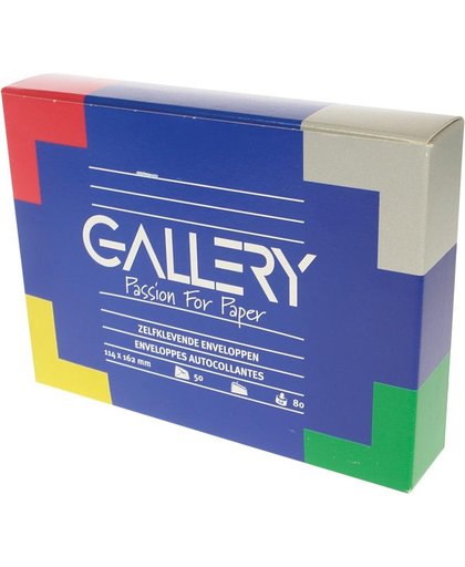 21x Gallery enveloppen 114x162mm, stripsluiting, doos a 50 stuks