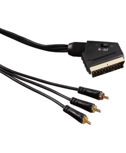 Hama audio/video kabel scart 3RCA 1.5m 3 ster