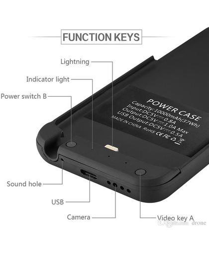 Powerbank Zwart 8GB 10000 mAh voor iPhone 6/6s met verborgen camera en voice recorder verborgen camera 1080P