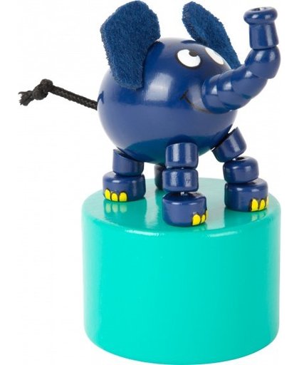 Small Foot drukfiguur dansende olifant hout 12 cm blauw