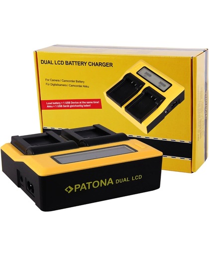 PATONA Dual LCD USB Charger for Panasonic VBN130 VBN130E VBN260 VBN390