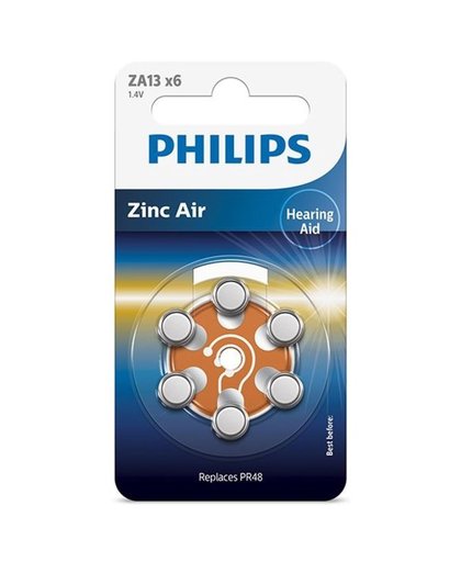 Philips Minicells Batterij ZA13B6A/00 niet-oplaadbare batterij