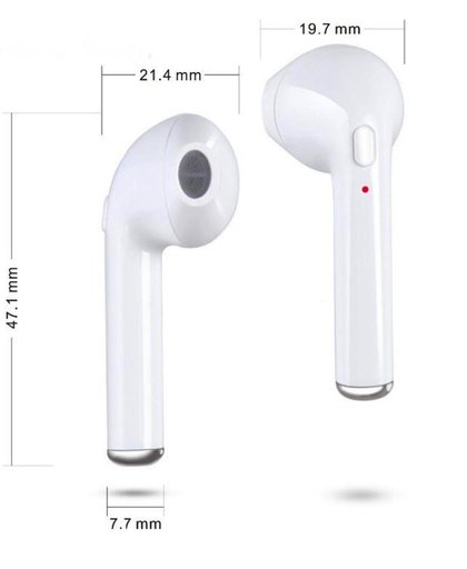 Draadloze bluetooth in-ear oordopjes | alternatief Apple earpods, voor iPhone, Samsung, Windows, Huawei, HTC |