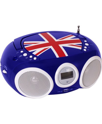 Bigben Interactive Draagbare radio/CD speler met Britse vlag