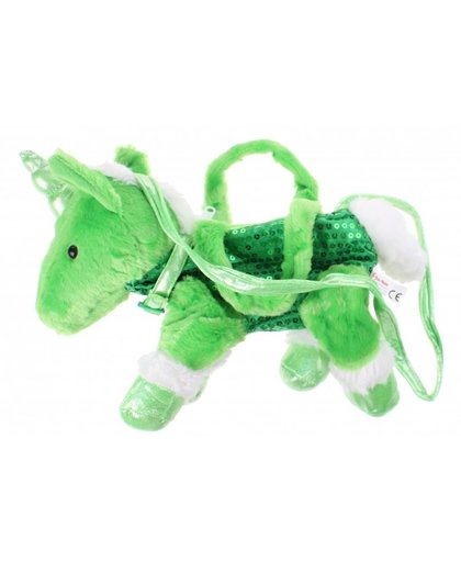 Toi Toys handtas Unicorn pluche 2 liter groen
