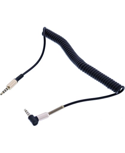 Ntech - Ultra Sterke 1.8 M Audio AUX Kabel 3.5mm Jack voor Auto / iPhone 5/ SE / 6 / 6S / 6 Plus / iPad / iPod / Samsung S8 / S8 Plus / S6 / S6 Edge / S7 / S7 Edge Zwart