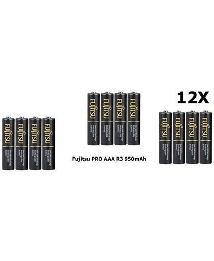 12 Stuks Fujitsu PRO AAA R3 950mAh Oplaadbare Batterijen