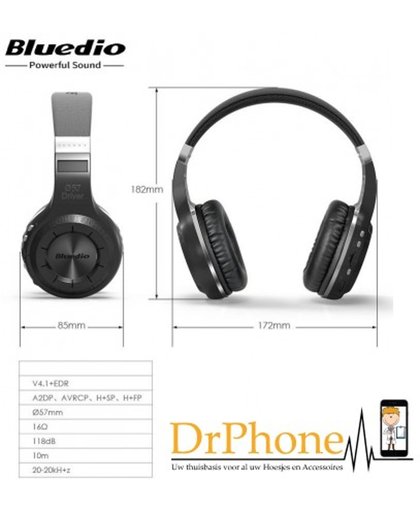 Bluedio HT+ Shooting Brake Official Reseller - Diepe Bass - Heldere tonen - Headphone / Koptelefoon - Infinity White - DrPhone Official Product