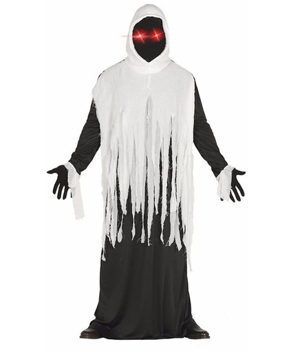 Halloween - Horror spook kostuum met lichtgevende ogen L (52-54)