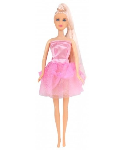 Eddy Toys Modepop ballerina 29 cm met accessoires roze