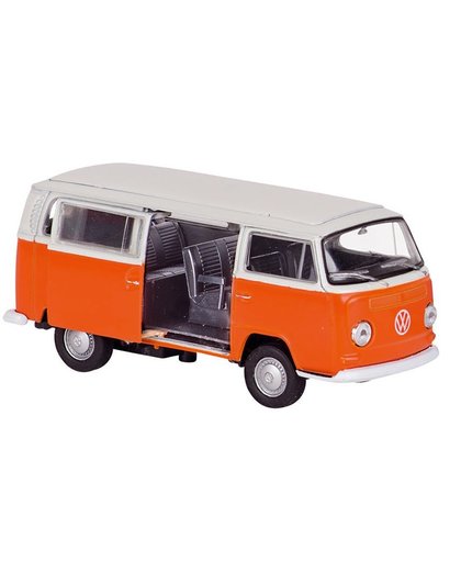 Welly Metalen Volkswagen Bus 1972: 11,6 cm Oranje