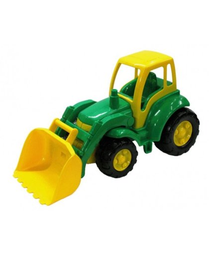 Polesie Tractor Met Shovel: Groen Met Geel 48 cm