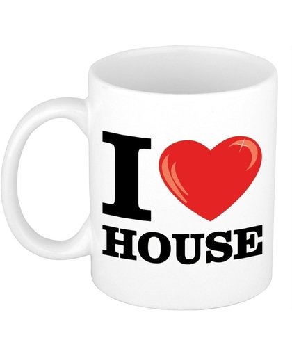 I Love House koffiemok / beker 300 ml