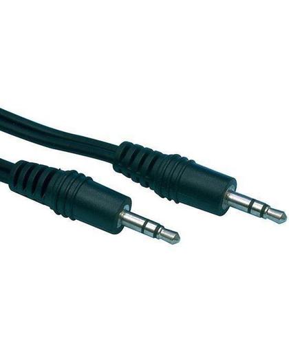Benza 2x 3.5 mm Male Plugen Stereo Audio/Aux/Jack Kabel voor mobile telefoon - 3 Meter Zwart