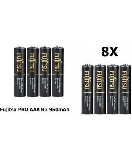 8 Stuks Fujitsu PRO AAA R3 950mAh Oplaadbare Batterijen