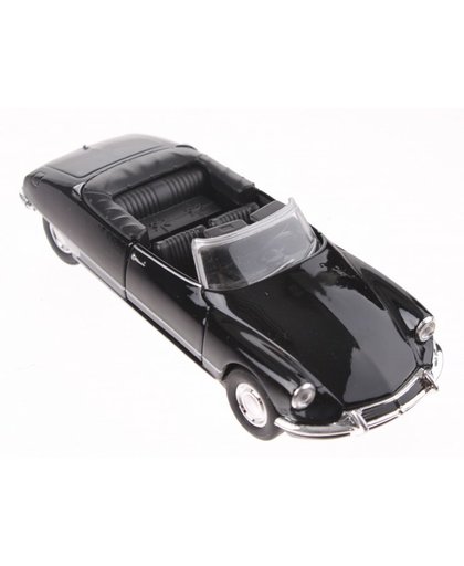 Welly schaalmodel Citroen DS19 Cabriolet open dak zwart