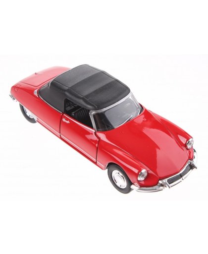 Welly schaalmodel Citroen DS19 Cabriolet rood
