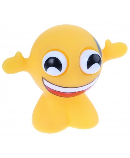 Johntoy Funny Face zweet glimlach geel 8 cm