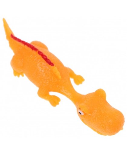 Johntoy slingshot dinosaurus oranje 11 cm