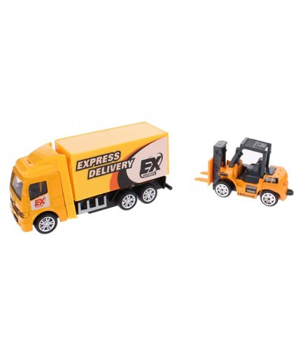 Toi Toys Vrachtwagen met vorkheftruck