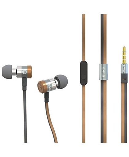 Yison Metal Series EX900 Super Bass Bronze In Ear Oortjes headset Galaxy S7, S7 edge, S6, S6 Edge, S6 Edge Plus