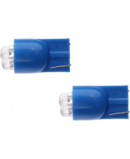 autolampen T10 led 12 Volt 0,38 Watt blauw 2 stuks