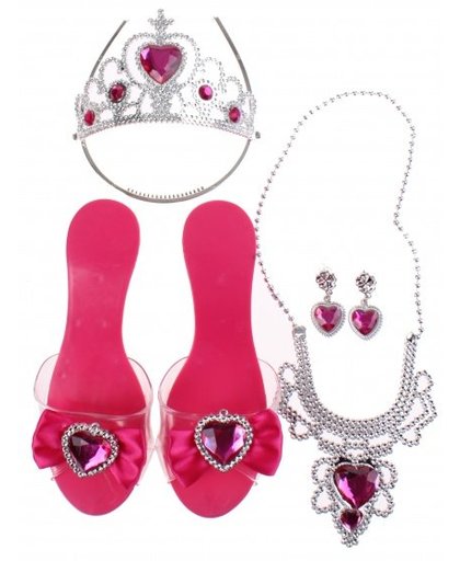 Johntoy prinsessen set Princess Secret donker roze 4 delig